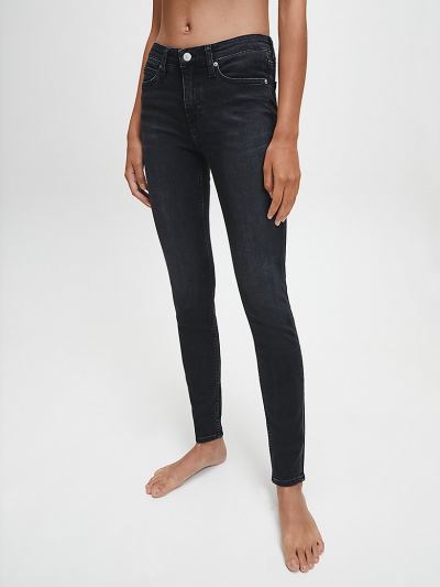 Calvin Klein Ruhák HU258088 | Calvin Klein Mid Rise Női Farmernadrág Fekete